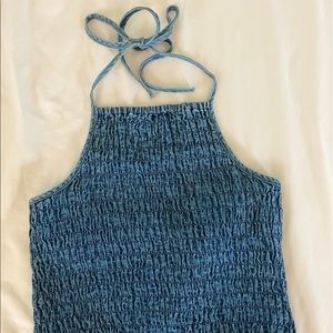 Blue halter top <3